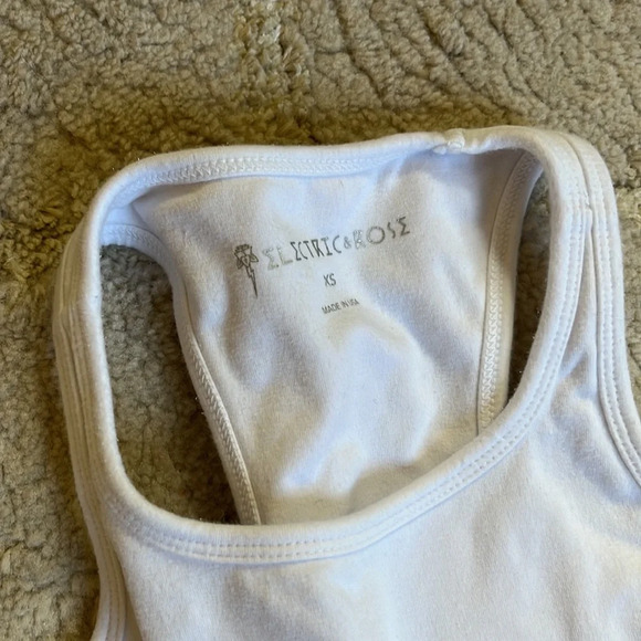 Electric & Rose White Racerback Crop Top XS - Picture 2 of 3
